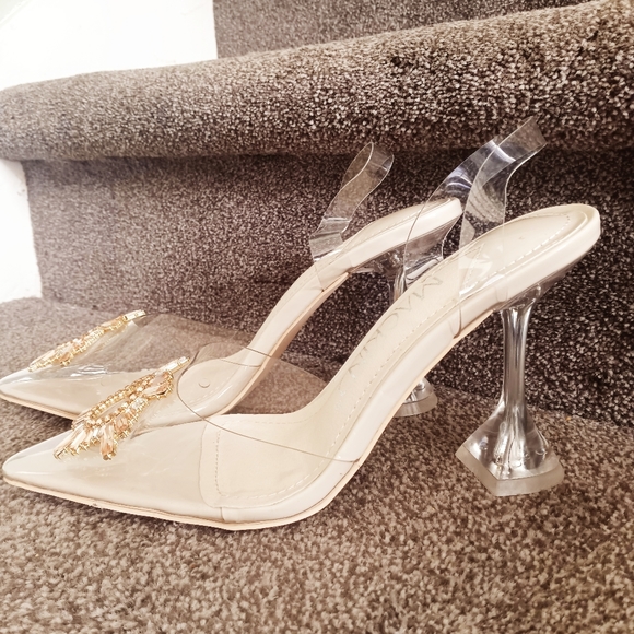 MACKIN J 651-1 Women's Clear Sandals Slip On Heels Slingback Pumps - Picture 2 of 7